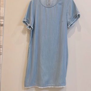 Tommy Bahama Chambray Frayed Dress M, NWT